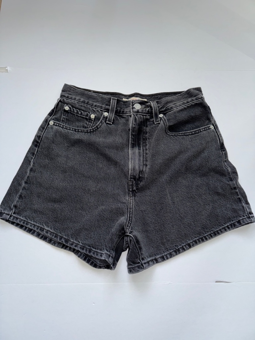 Levi's Black High-Rise Denim Shorts